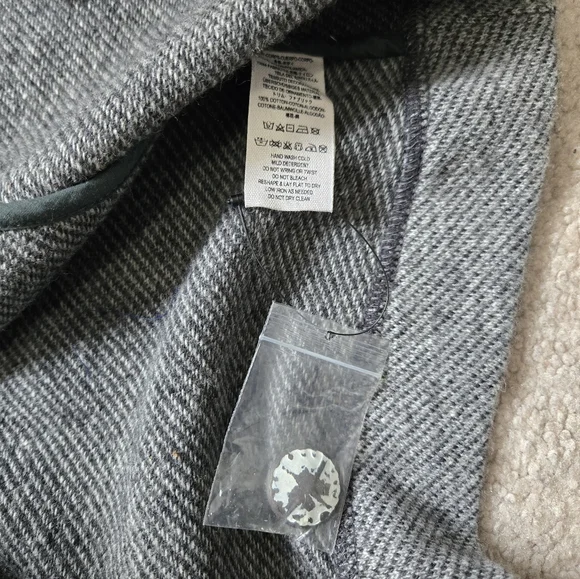 FREE PEOPLE NWT Wool Blend Long Grey Knit Longline Jacket/ Coatigan. Size Large - Picture 11 of 16